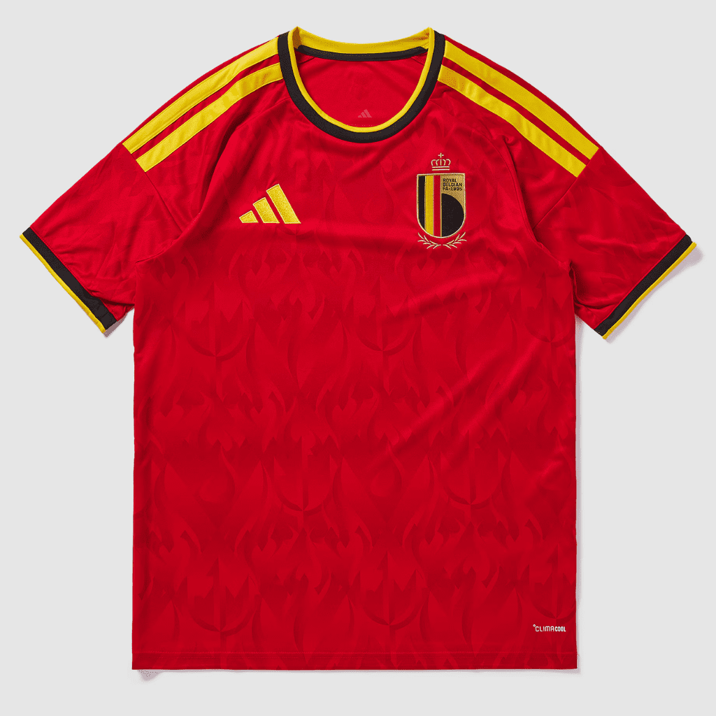 Frente da camisa Bélgica 2026 esticada