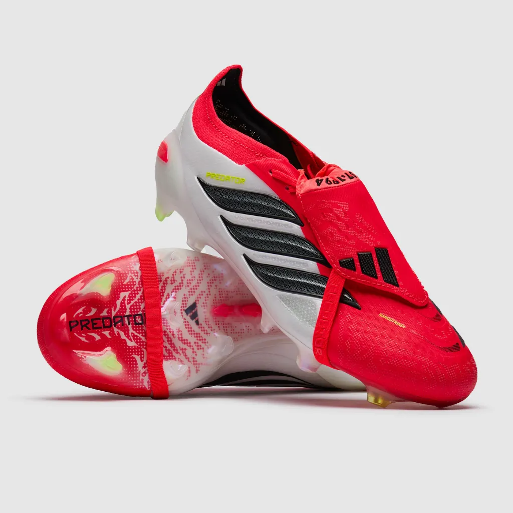 Foto geral da adidas Predator Tongue Elite FG Born For Goals apresentando o conjunto completo de tecnologias